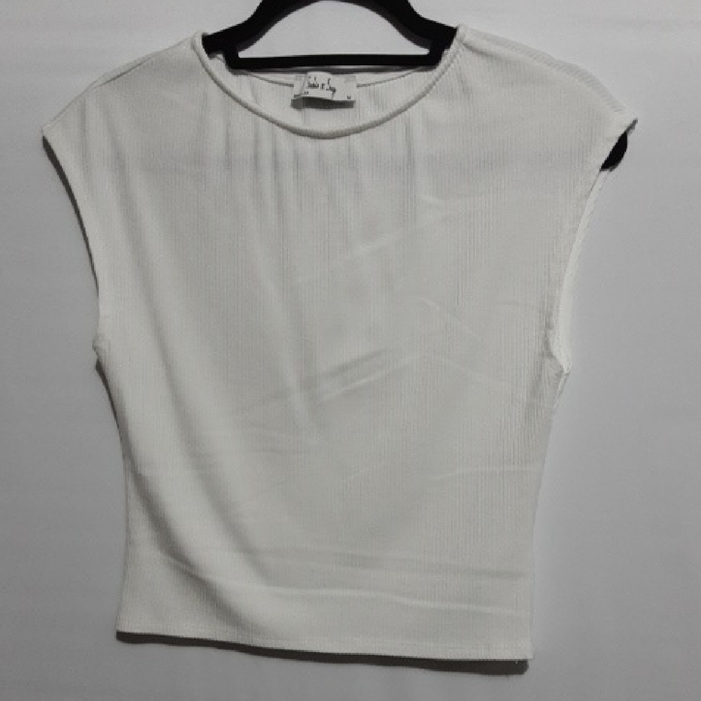 Sadie & Sage Classic White Short Sleeve Top